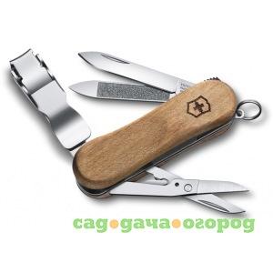 Фото Нож 65мм 6 функций дерево victorinox classic nail clip wood 580 0.6461.63