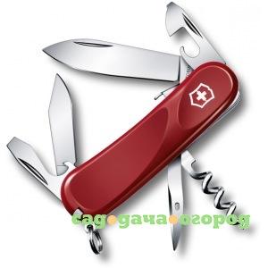 Фото Красный нож 85 мм 12 функций victorinox evolution s101 2.3603.se