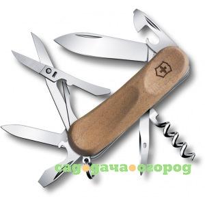 Фото Нож 85 мм 12 функций дерево victorinox evowood 14 2.3901.63