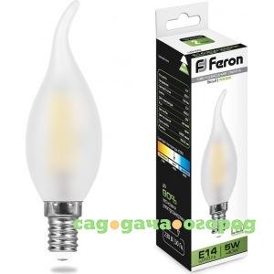 Фото Светодиодная лампа feron 5w 230v e14 4000k матовая, lb-59 25650