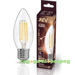 Фото Светодиодная лампа rev filament свеча, c37, e27, 5w, 2700k, deco premium 32424 9