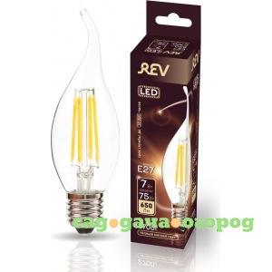 Фото Светодиодная лампа rev filament свеча на ветру, fc37, e27, 7w, 2700k, deco premium 32429 4