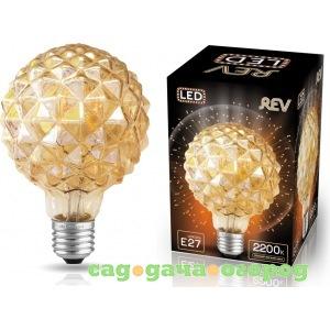 Фото Светодиодная лампа rev vintage gold filament колба "кристалл" шар, g95, e27, 5w, 2200k, deco premium, 32448 5
