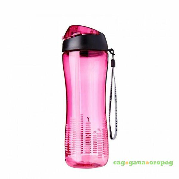 Фото Бутылка спортивная с трубочкой 550 мл розовая