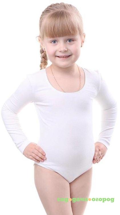 Фото Комбидрес (гимнастический купальник) для девочки Свiтанак, белый
