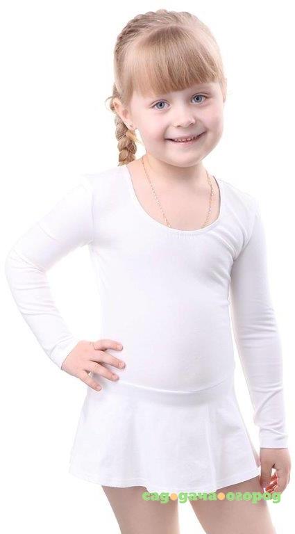 Фото Комбидрес (гимнастический купальник) для девочки Свiтанак, белый