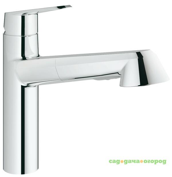 Фото Смеситель для кухни Grohe Eurodisc Cosmopolitan с выдвижной лейкой 32257002