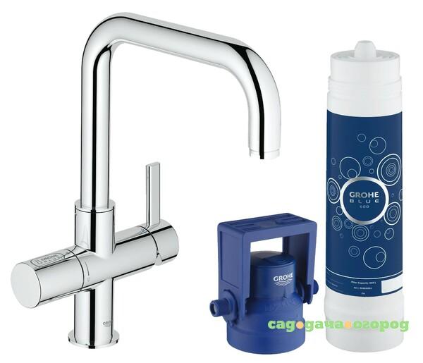 Фото Комплект со смесителем для кухни Grohe Blue с функцией фильтрации водопроводной воды 31299001