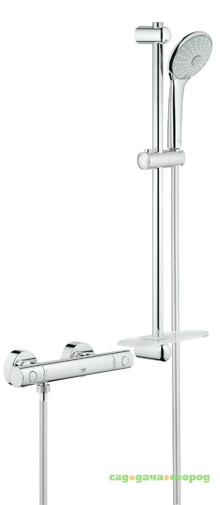 Фото Термостат для душа Grohe Grohtherm 1000 Cosmopolitan New с душевым гарнитуром (штанга 600 мм) 34286002