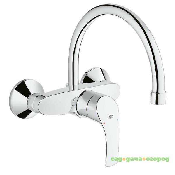 Фото Смеситель для кухни Grohe Eurosmart new, настенный с высоким изливом 32482002