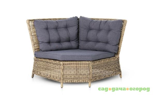 Фото Плетеный круглый диванный модуль бергамо