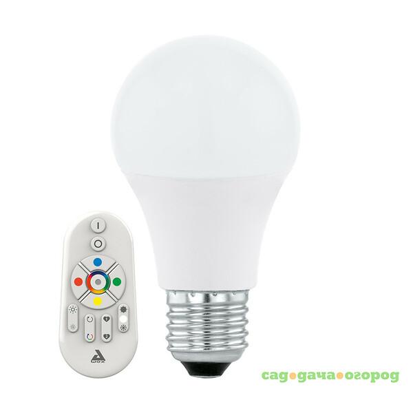 Фото Диммируемая светодиодная лампа Eglo Connect E27 9W (соответствует 90W) 806Lm 2700K-6500K + RGB 11585