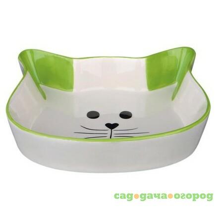 Фото Миска Trixie Cat face для кошек керамическая 0,25 л/12 см