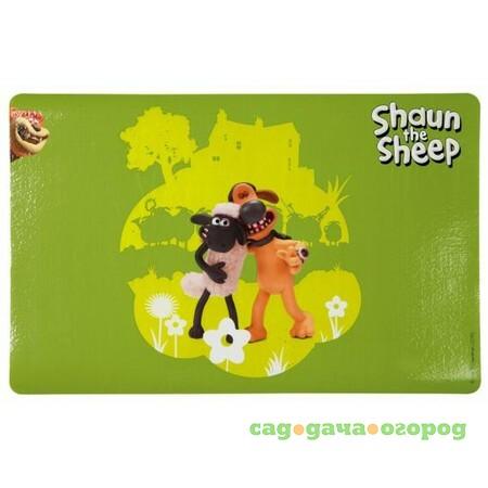 Фото Коврик под миску Trixie Shaun the Sheep для собак 44х28 см зеленый