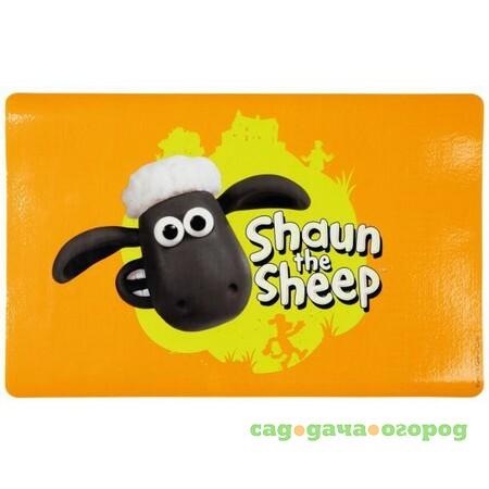 Фото Коврик под миску Trixie Shaun the Sheep для кошек 44х28 см оранжевый