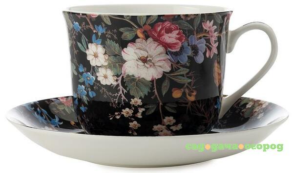 Фото Maxwell &amp; Williams Полночные цветы Чашка с блюдцем большая, в подарочной упаковке