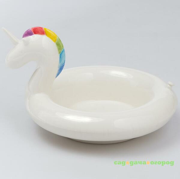 Фото Doiy Миска сервировочная керамическая Floatie Unicorn