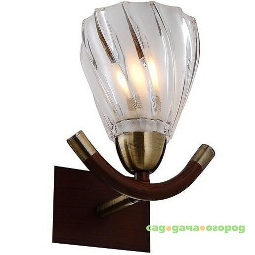 Фото Настенное бра N-Light N-Light 407 407-01-51ABW antique brass + walnut