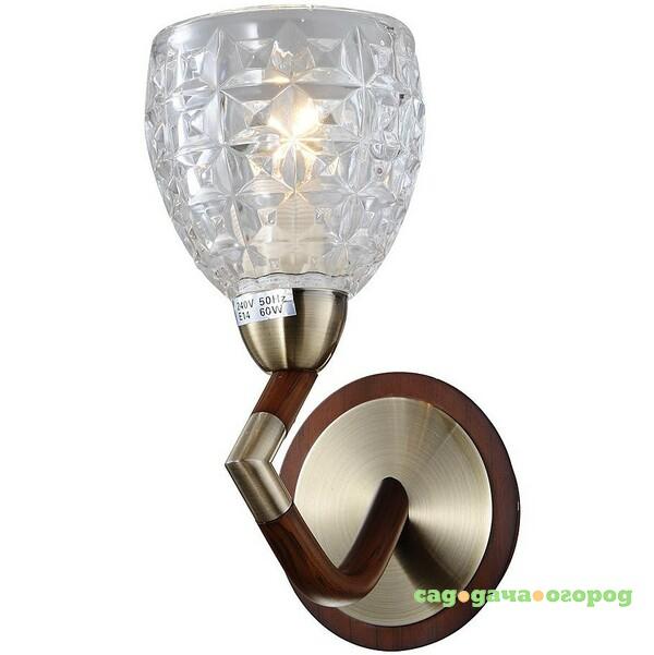 Фото Настенное бра N-Light N-Light 412 412-01-51ABW antique brass + walnut