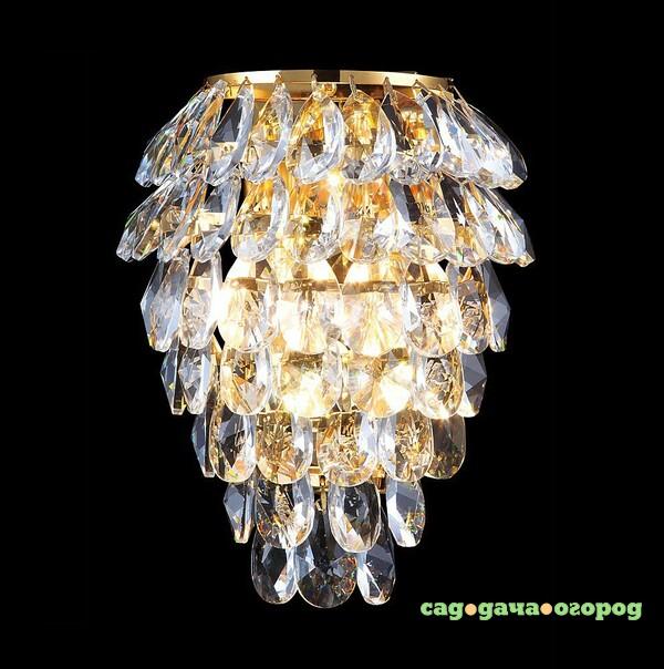 Фото Настенное бра Crystal Lux Charme CHARME AP2+2 LED GOLD/TRANSPARENT