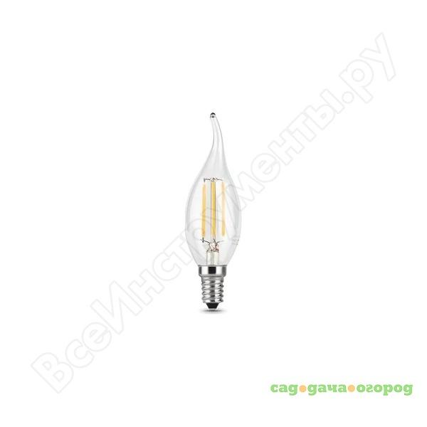 Фото Лампа led candle tailed e14 5w 4100k gauss filament 104801205