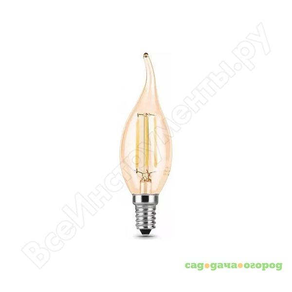 Фото Лампа led candle tailed golden e14 5w 2700k gauss filament 104801005