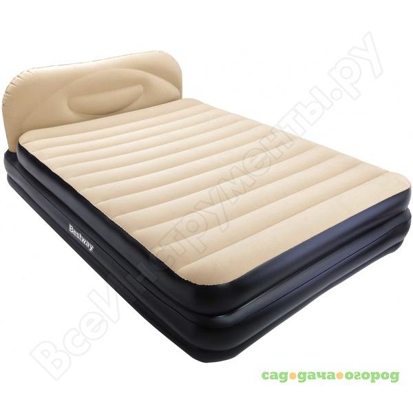 Фото Надувная кровать со встроенным насосом bestway soft-back elevated airbed 226х152х74 см 67483 bw
