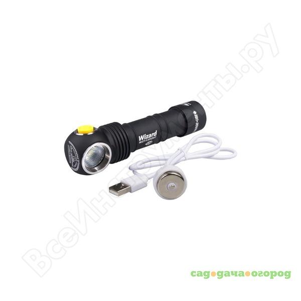 Фото Светодиодный мультифонарь armytek wizard v3 magnet usb+18650, 1160 лм, аккумулятор f00605sw