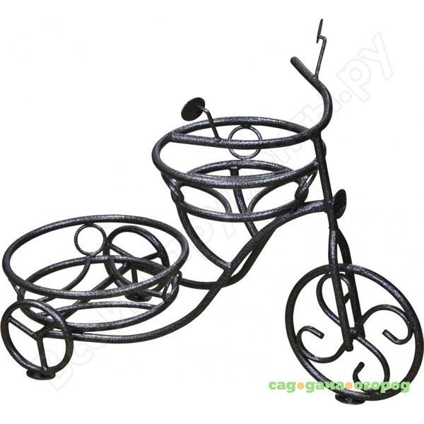 Фото Напольная подставка на 2 горшка комплект-агро велосипед серая ka6211g
