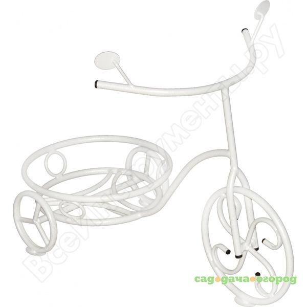 Фото Напольная подставка на 1 горшок комплект-агро велосипед, белая ka6204w