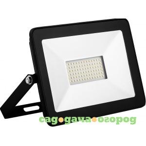 Фото Светодиодный прожектор saffit sfl90-50 2835smd, 50w 4000k ac220v/50hz ip65, черный в компактном корпусе 55077