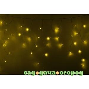 Фото Гирлянда neon-night айсикл бахрома, 4,8 х 0,6 м, прозрачный пвх, 176 led желтые 255-141