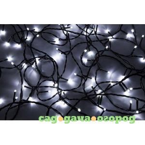 Фото Гирлянда neon-night твинкл 10м, черный пвх, 100 led белые/мульти 303-155