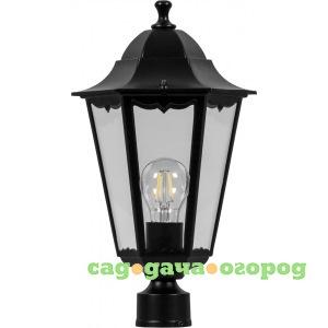 Фото Садово-парковый светильник, шестигранный на столб 60w e27 230v, черный feron 6103 11056