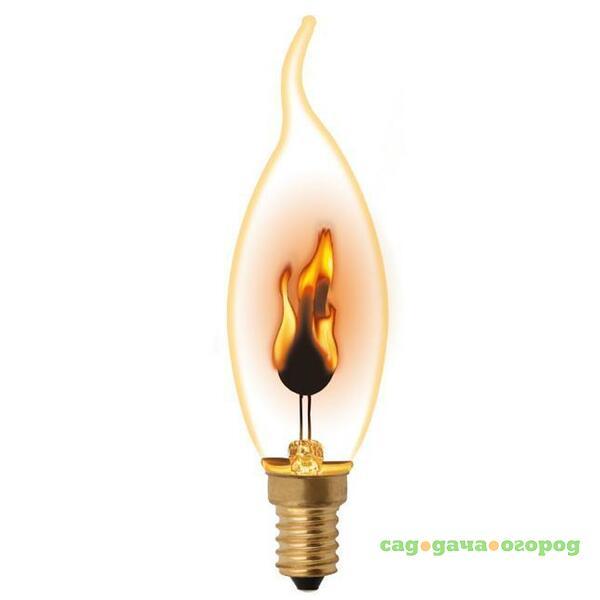 Фото Лампа декоративная Uniel IL-N-CW35-3/RED-FLAME/E14/CL E14 эффект пламени