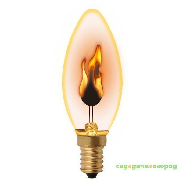 Фото Лампа декоративная Uniel IL-N-C35-3/RED-FLAME/E14/CL E14 эффект пламени