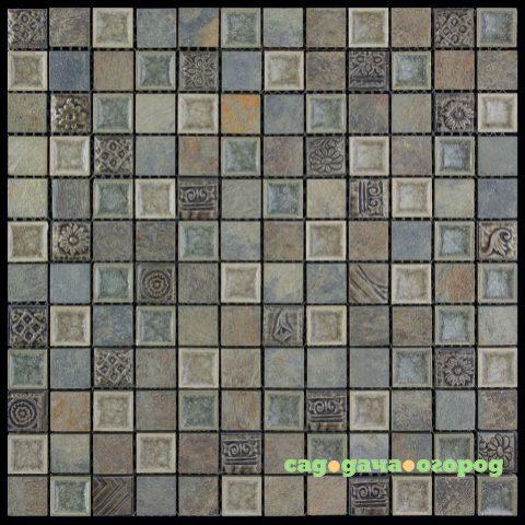 Фото Мозаика из стекла, мрамора и агломерата Natural Inka BDA-2305