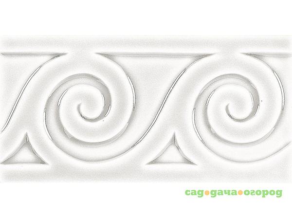 Фото Бордюр Adex Modernista Relieve Mar C/C Blanco 7,5x15 см ADMO4087