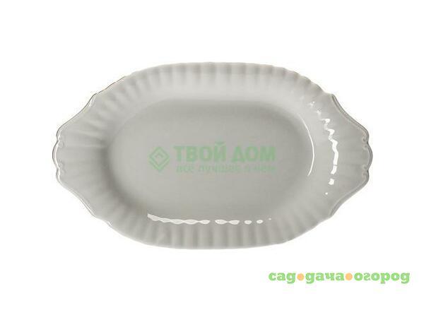 Фото Блюдо Porcelaine czech gh Блюдо овальное 28см золотая отводка (IW B164 OVAL28)