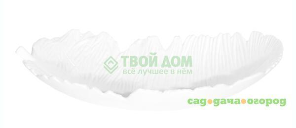 Фото Блюдо Shi Shi Обиход Feather белое 21.5см (35443)