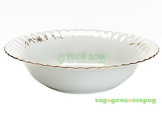 Фото Салатница Porcelaine czech gh Салатник 23см золотой вензель (IW E302 SR23)