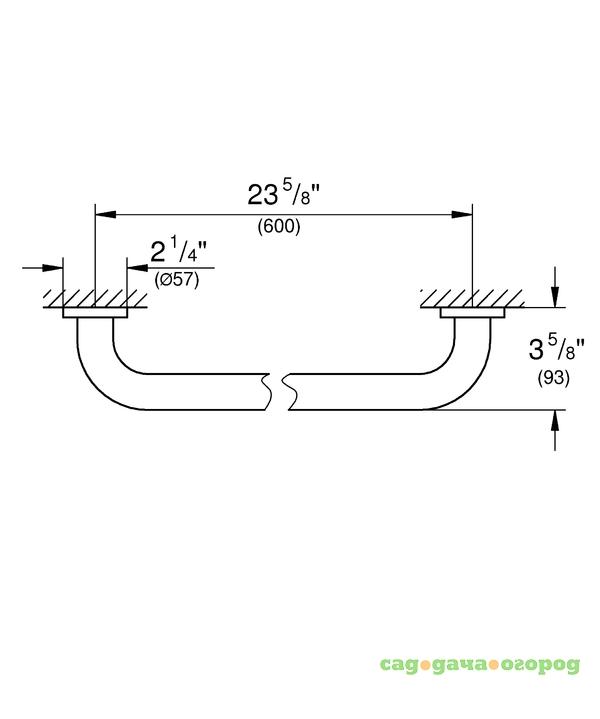 Фото Ручка для ванной GROHE Essentials 600 мм (40794DC1)