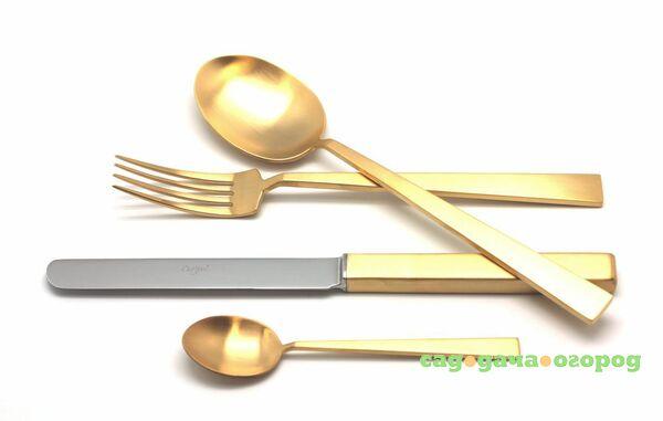 Фото Столовый набор Cutipol BAUHAUS GOLD 9322-72 72 предмета матовый
