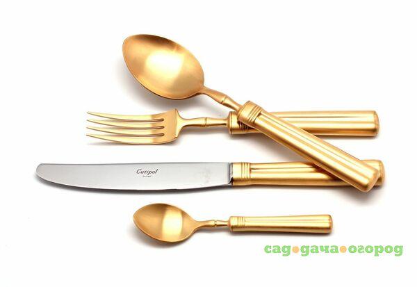 Фото Столовый набор Cutipol FONTAINEBLEAU GOLD 9162 24 предмета матовый
