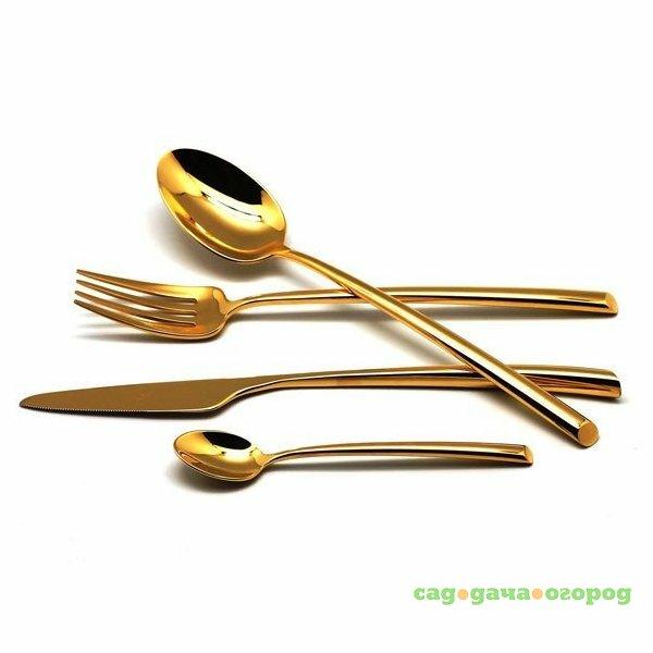 Фото Столовый набор Cutipol MEZZO GOLD 9301-72 72 предмета