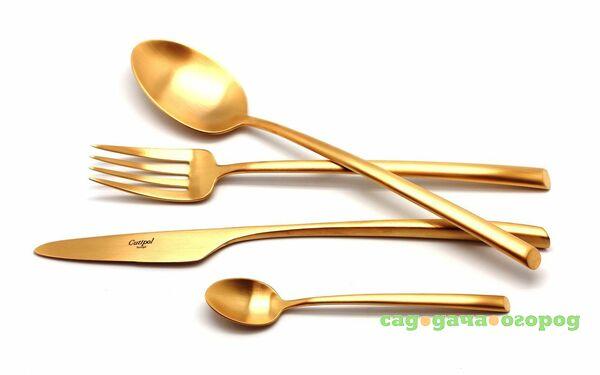 Фото Столовый набор Cutipol MEZZO GOLD 9302-72 72 предмета матовый