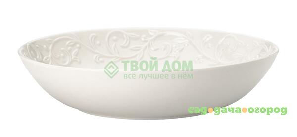 Фото Тарелка для пасты Lenox Чистый опал рельеф 22 см (LEN806670)