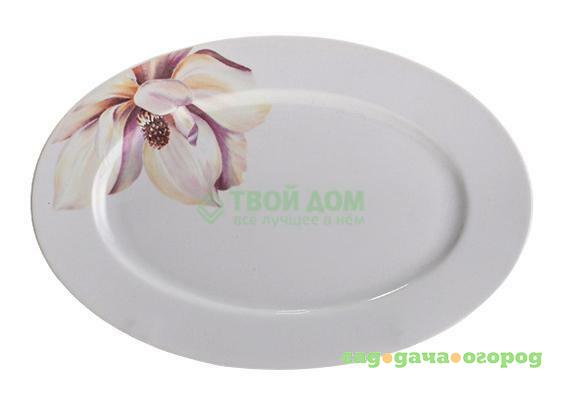Фото Блюдо Porcelaine Czech Gold Hands Магнолия YV G094 OVAL23