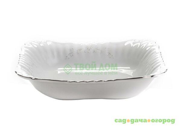 Фото Салатница Porcelaine czech gh квадратный 21см жемчужный узор (IW G091 SQ21)