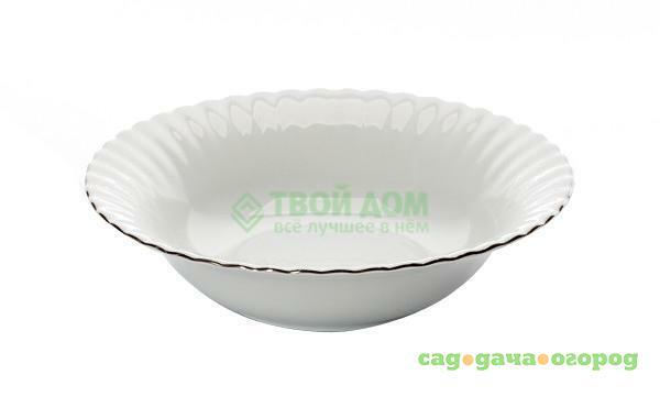 Фото Салатница Porcelaine czech gh Салатник 23см платиновая отводка (IW B357 SR23)